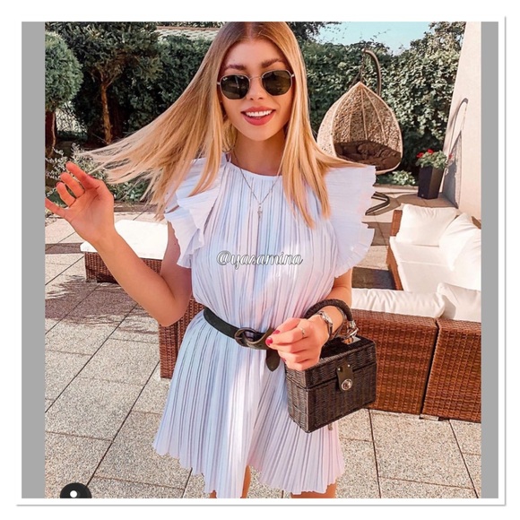 Zara pleated dress bloggers favorite - Picture 8 of 13